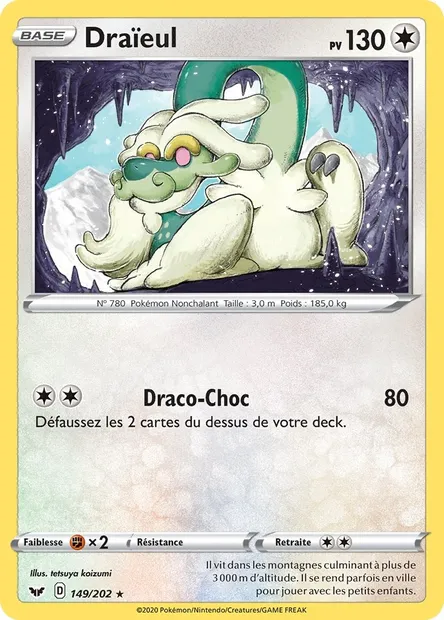 Draïeul, carte Pokémon SSH 149 — extension Épée et Bouclier
