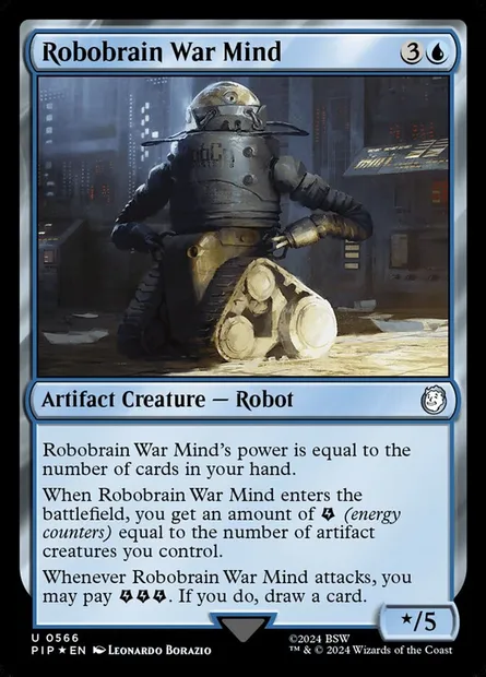 Robobrain War Mind, Magic card PIP 566 — Fallout set