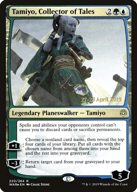 Tamiyo, Collector of Tales, Magic card PWAR 220s — War of the Spark Promos set