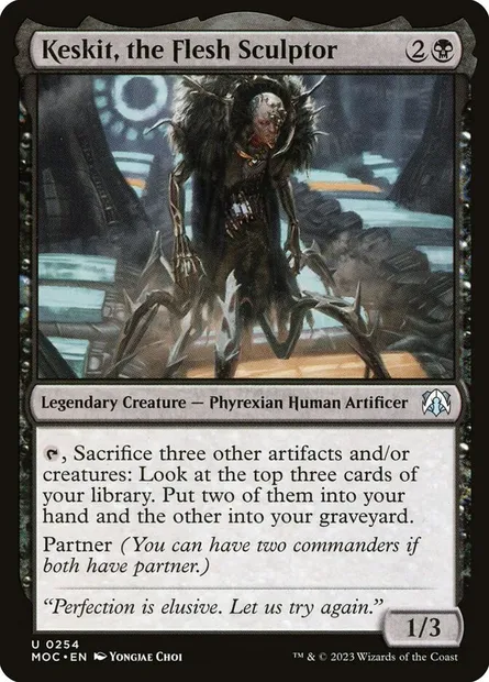 Keskit, the Flesh Sculptor, Magic card MOC 254 — March of the Machine Commander set
