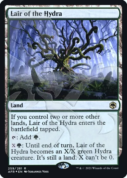 Repaire de l'hydre, carte Magic PAFR 259a — extension Adventures in the Forgotten Realms Promos