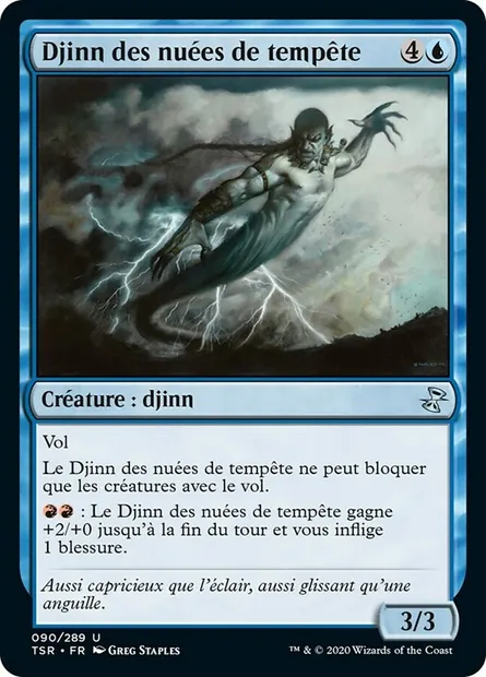 Djinn des nuées de tempête, carte Magic TSR 90 — extension Spirale Temporelle Remastered