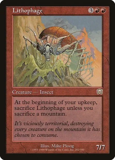 Lithophage, carte Magic MMQ 202 — extension Masques de Mercadia