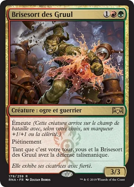 Brisesort des Gruul, carte Magic RNA 179 — extension L'allégeance de Ravnica