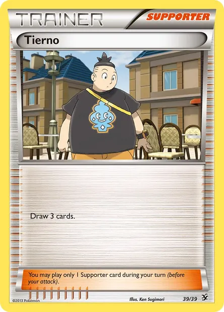 Tierno, Pokémon card KSS 39 — Kalos Starter Set set