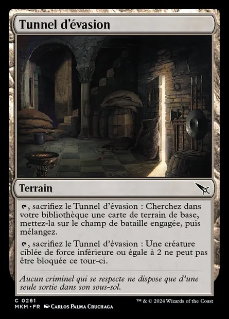 Tunnel d'évasion, carte Magic MKM 261 — extension Murders at Karlov Manor