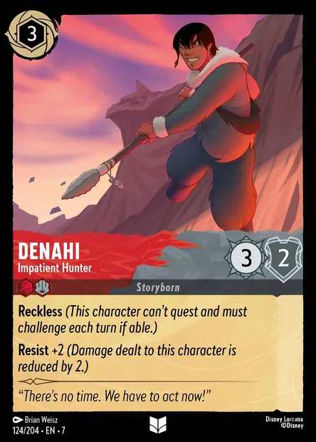 Denahi - Impatient Hunter, Disney Lorcana card CH7-124 — Archazia's Island set