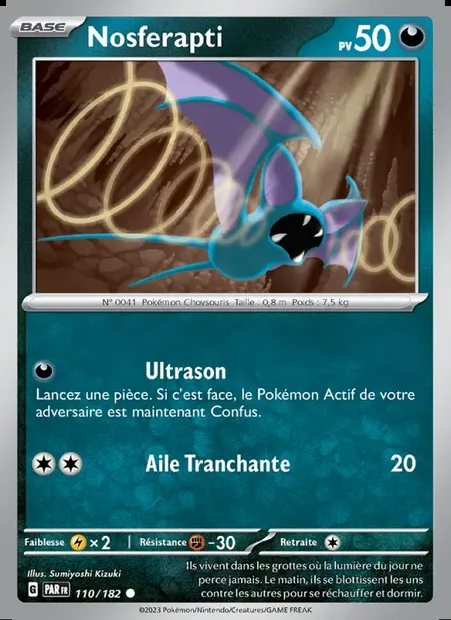 Nosferapti, carte Pokémon PAR 110 — extension Faille Paradoxe