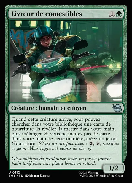 Livreur de comestibles, carte Magic TMT 112 — extension Teenage Mutant Ninja Turtles