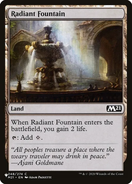 Radiant Fountain, Magic card PLST M21-248 — The List set