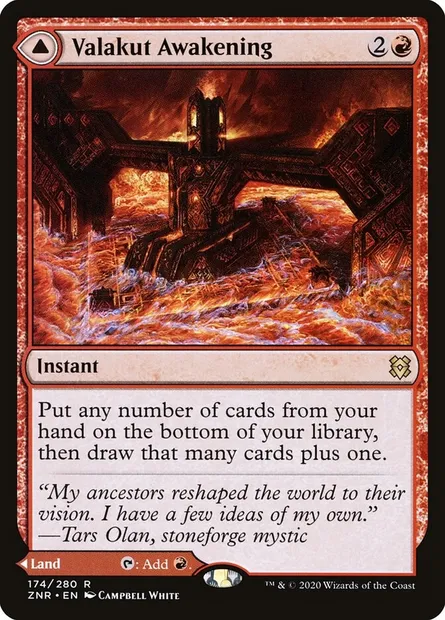 Valakut Awakening // Valakut Stoneforge, Magic card ZNR 174 — Zendikar Rising set