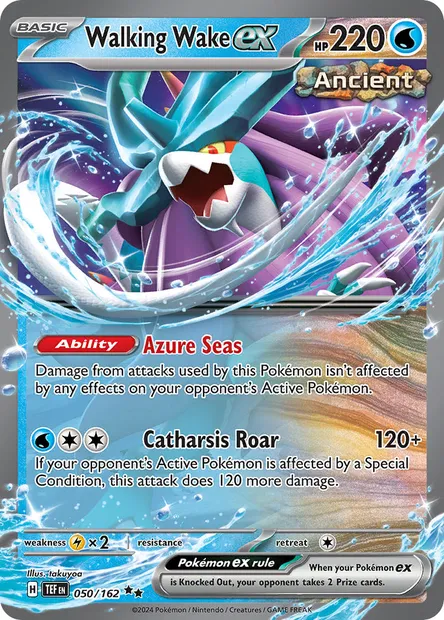 Walking Wake ex, Pokémon card TEF 050 — Temporal Forces set