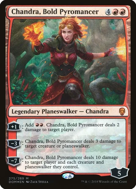 Chandra, Bold Pyromancer, Magic card DOM 275 — Dominaria set