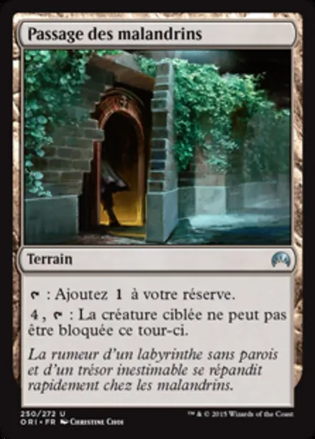 Passage des malandrins, carte Magic ORI 250 — extension Magic Origines