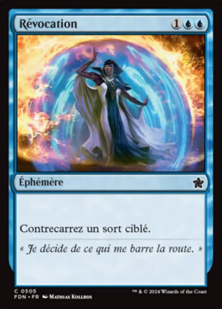 Révocation, carte Magic FDN 505 — extension Foundations