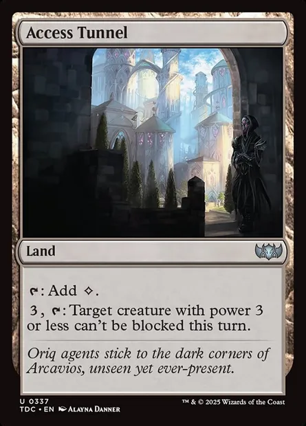 Access Tunnel, Magic card TDC 337 — Tarkir: Dragonstorm Commander set