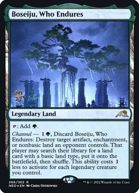 Boseiju, Who Endures, Magic card PNEO 266s — Kamigawa: Neon Dynasty Promos set