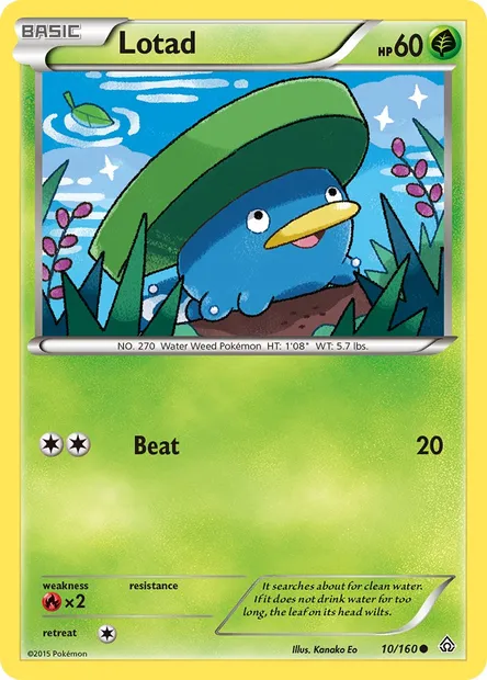 Lotad, Pokémon card PRC 10 — Primal Clash set