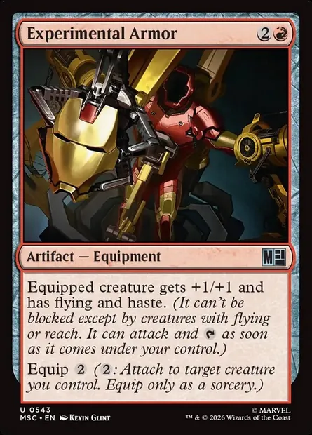 Experimental Armor, Magic card MSC 543 — Marvel Super Heroes Commander set
