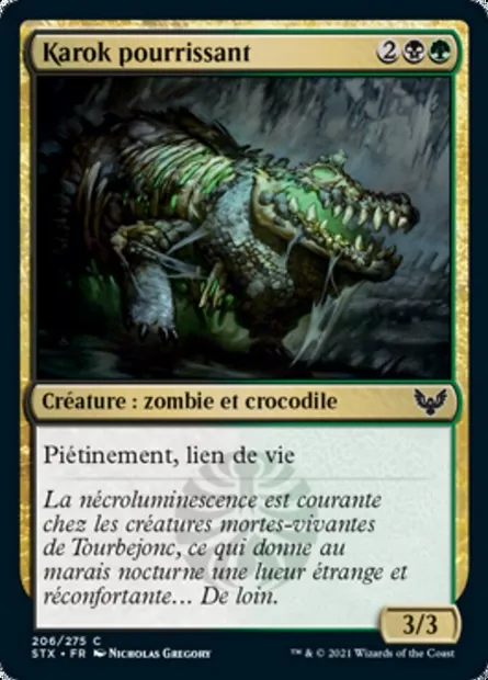 Karok pourrissant, carte Magic STX 206 — extension Strixhaven: l'Académie des Mages