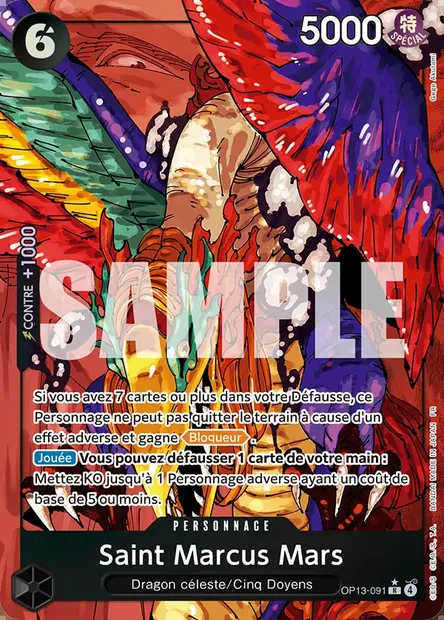 Saint Marcus Mars, carte One Piece OP13-091 — extension SUCCESSEURS