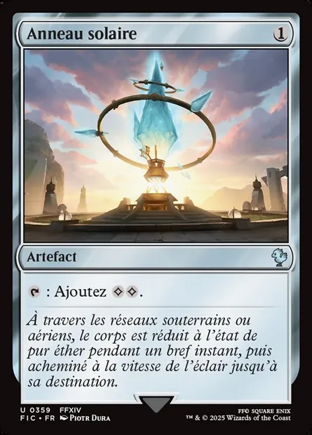 Anneau solaire, carte Magic FIC 359 — extension Final Fantasy Commander