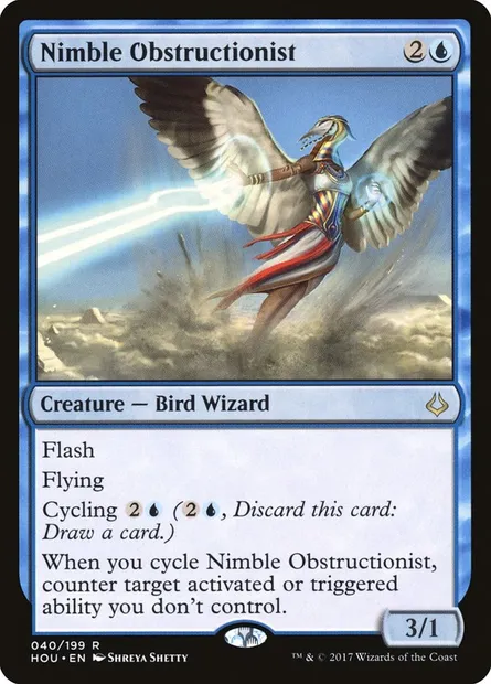 Nimble Obstructionist, Magic card HOU 40 — Hour of Devastation set