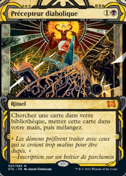 Précepteur diabolique, carte Magic STA 27 — extension Strixhaven Mystical Archive