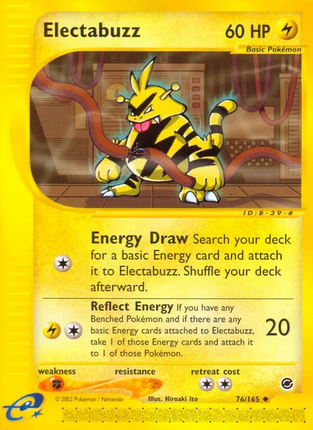 Electabuzz, Pokémon card EX 76 — Expedition Base Set set