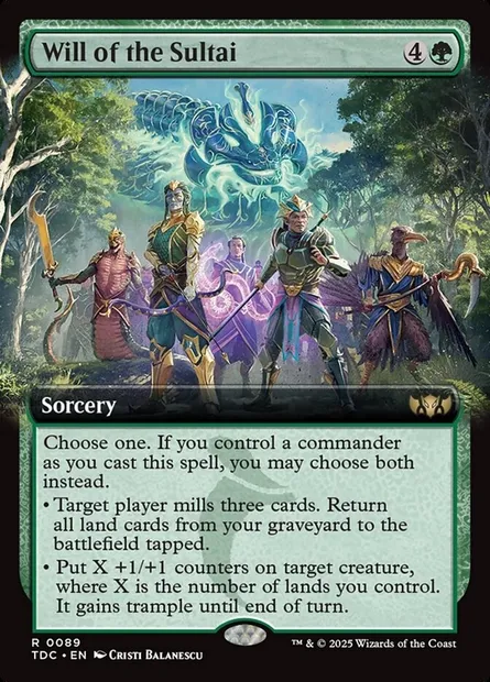 Will of the Sultai, Magic card TDC 89 — Tarkir: Dragonstorm Commander set
