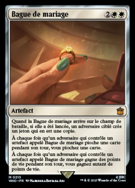 Bague de mariage, carte Magic WHO 213 — extension Doctor Who