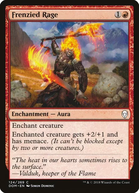 Frenzied Rage, Magic card DOM 124 — Dominaria set