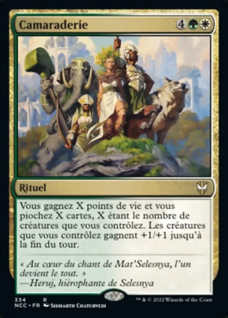 Camaraderie, carte Magic NCC 334 — extension New Capenna Commander