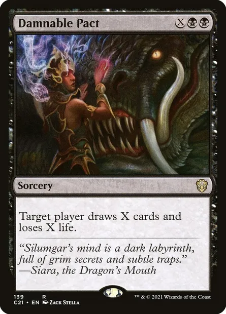 Damnable Pact, Magic card C21 139 — Commander 2021 set