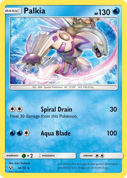Palkia, Pokémon card SLG 24 — Shining Legends set