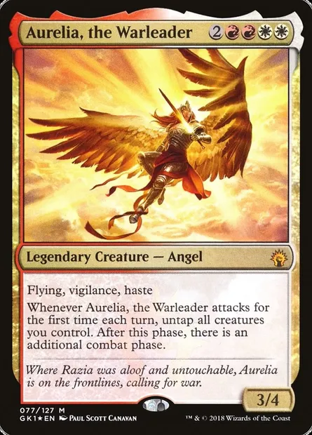 Aurelia, the Warleader, Magic card GK1 77 — GRN Guild Kit set