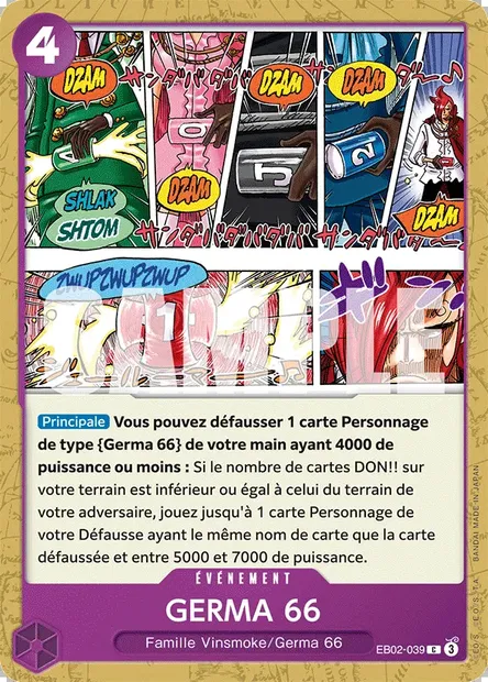 GERMA 66, carte One Piece EB02-039 — extension Anime 25th Collection