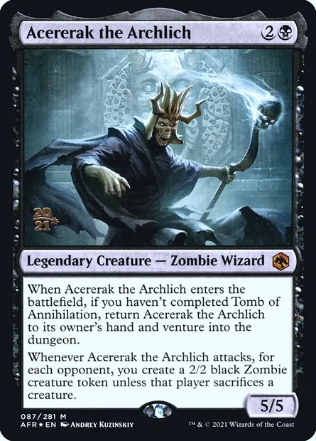 Acererak the Archlich, Magic card PAFR 87s — Adventures in the Forgotten Realms Promos set