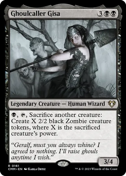 Ghoulcaller Gisa, Magic card CMM 161 — Commander Masters set