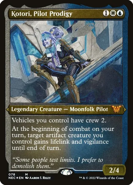 Kotori, Pilot Prodigy, Magic card NEC 78 — Neon Dynasty Commander set