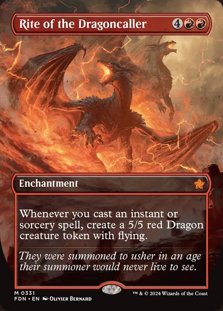 Rite of the Dragoncaller, Magic card FDN 331 — Foundations set