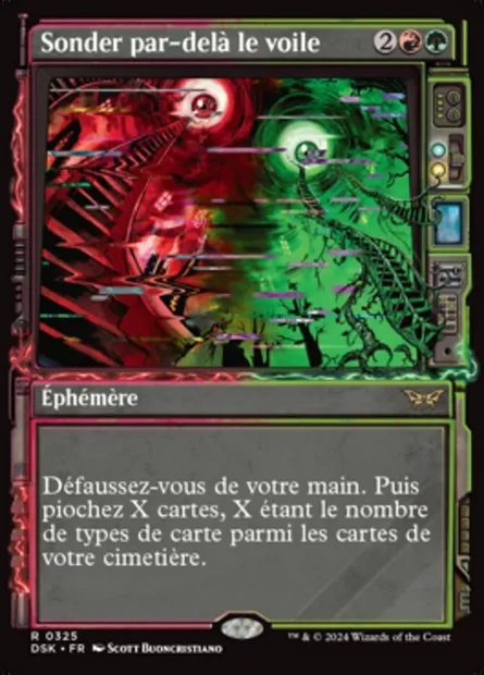 Sonder par-delà le voile, carte Magic DSK 325 — extension Duskmourn: House of Horror