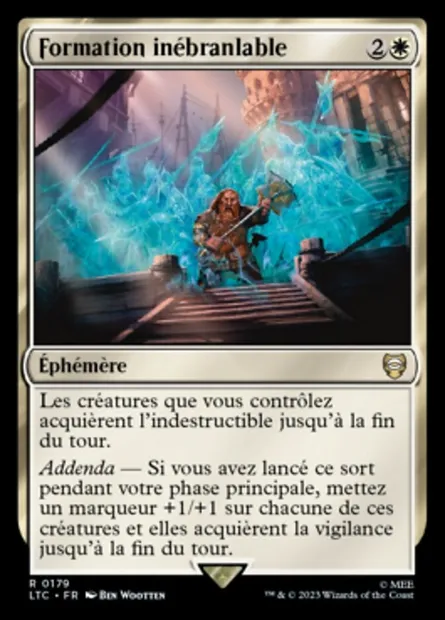 Formation inébranlable, carte Magic LTC 179 — extension Tales of Middle-earth Commander
