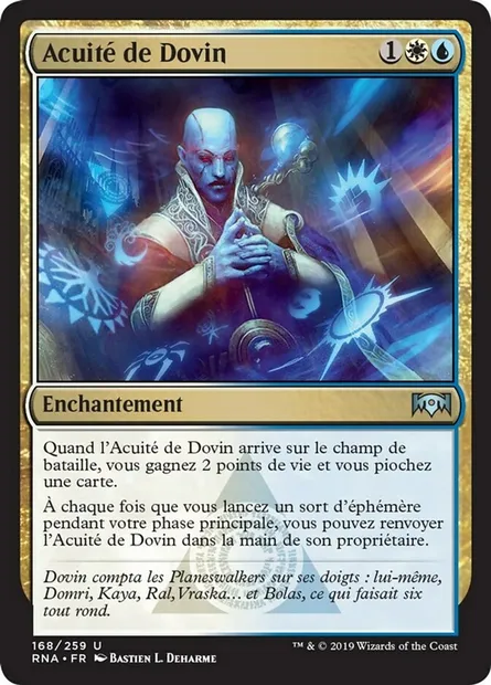 Acuité de Dovin, carte Magic RNA 168 — extension L'allégeance de Ravnica