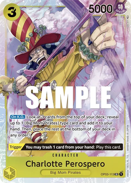 Charlotte Perospero, One Piece card OP03-113 — PILLARS OF STRENGTH set