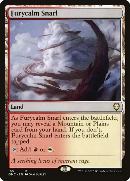 Furycalm Snarl, Magic card ONC 155 — Phyrexia: All Will Be One Commander set