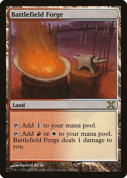 Battlefield Forge, Magic card 10E 348 — Tenth Edition set