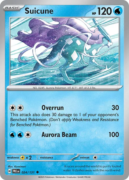 Suicune, Pokémon card PRE 024 — Prismatic Evolutions set