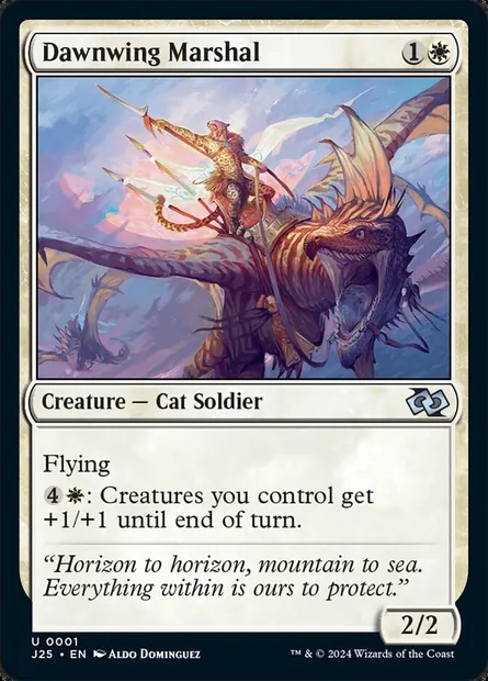 Dawnwing Marshal, Magic card J25 1 — Foundations Jumpstart set