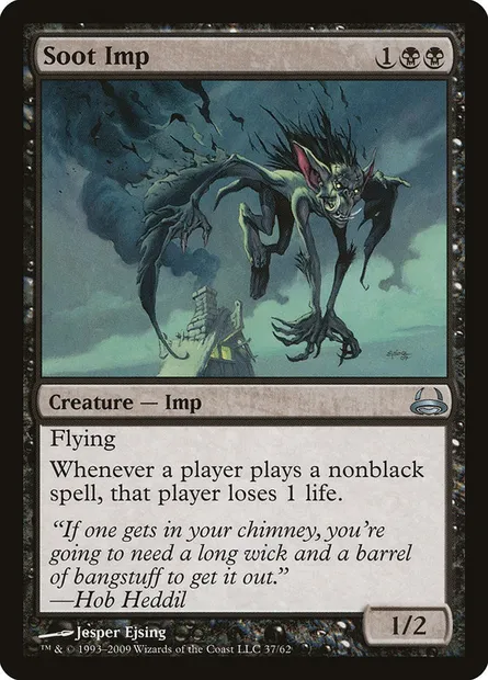 Diablotin de suie, carte Magic DDC 37 — extension Duel Decks: Divine vs. Demonic